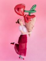 35" Μπαλόνι διπλό Κεράσι - Image 2