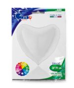 36" Μπαλόνι Λευκή Καρδιά - Image 2