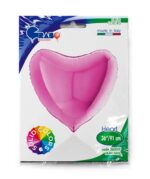 36" Μπαλόνι Φούξια Καρδιά - Image 2