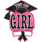 37" Μπαλόνι Αποφοίτησης ροζ 'You go girl'