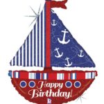 37" Μπαλόνι Kαράβι Happy Birthday