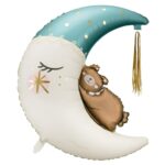 38" Μπαλόνι Αρκουδάκι σε Φεγγάρι γαλάζιο