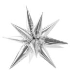 3D Μπαλόνι Ασημί Αστέρι (95 cm)