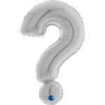 40'' Μπαλόνι Ασημί Ερωτηματικό ?