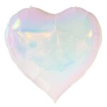 40” Μπαλόνι Καρδιά Λευκή Ιριδίζουσα