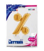 40" Μπαλόνι σύμβολο % Χρυσό - Image 2