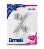 40" Μπαλόνι σύμβολο "%" Ασημί - Image 2