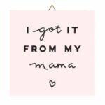 Ξύλινο καδράκι "Got it from My Mama"