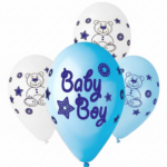 12" Μπαλόνι Baby boy αρκουδάκι (25 τεμ) - Image 2
