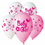12" Μπαλόνι Baby girl αρκουδάκι (25 τεμ) - Image 2