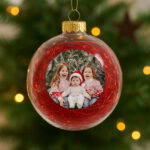 Χριστουγεννιάτικο Στολίδι Με Φωτογραφία και Κόκκινη Διακόσμηση
