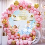 Στρογγυλή Αφίσα Βάπτισης Σταχτοπούτα 1,30 m