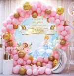 Στρογγυλή Αφίσα Βάπτισης Σταχτοπούτα 1,30 m