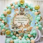 Στρογγυλή Αφίσα με μήνυμα Ζώα Δάσους 1,30 m