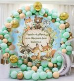 Στρογγυλή Αφίσα με μήνυμα Ζώα Δάσους 1,30 m