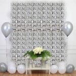 Ασημί Μπαλόνι foil για Backdrop - Image 2