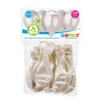 Άσπρα Περλέ Λάτεξ Μπαλόνια (10 τεμ) - Image 2