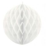 Άσπρη χάρτινη διακοσμητική μπάλα