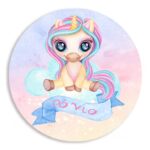 Αυτοκόλλητα με όνομα Ουράνιο Τόξο Μονοκεράκι (6 τεμ) - Image 2