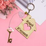 Ξύλινο Μπρελόκ Μαμά Σ 'αγαπώ σπιτάκι