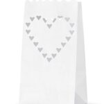 Χάρτινα Φαναράκια Γάμου Καρδιά (10 τεμ)