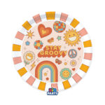 Χάρτινα Πιάτα - 70’s Hippie (6 τεμ) - Image 3