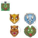 Χάρτινες Μάσκες Δεινόσαυροι (6 τεμ)