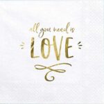 Χαρτοπετσέτες "All you need is love" (20 τεμ)