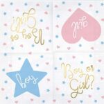 Χαρτοπετσέτες "Boy or Girl" για Gender Reveal (20 τεμ) - Image 2