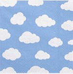 Χαρτοπετσέτες γαλάζιες με συννεφάκια (20 τεμ)