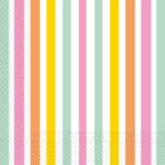 Χαρτοπετσέτες με Ρίγες παστέλ χρώματα (20 τεμ)