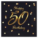 Χαρτοπετσέτες πάρτυ 50th Birthday (20 τεμ)