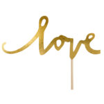 Χρυσά Cupcake toppers Love-Sweet-Yum (6 τεμ)