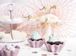 Χρυσά Cupcake toppers Love-Sweet-Yum (6 τεμ) - Image 4