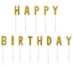 Χρυσά κεράκια Happy Birthday με γκλίτερ