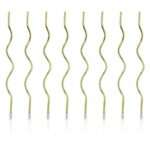 Χρυσά ψηλά κεράκια Curl (8 τεμ)