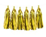 Χρυσή γιρλάντα με φούντες (12 τεμ)