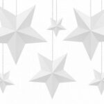 Διακοσμητικά Αστέρια λευκά (6 τεμ)