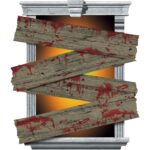 Διακοσμητικά παραθύρων Halloween - Ματωμένα ξύλα (4 τεμ)
