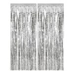 Ασημί Διακοσμητική κουρτίνα foil 2m