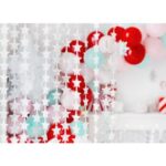 Διακοσμητική Κουρτίνα με ασημί Αστέρια (245x100cm) - Image 2