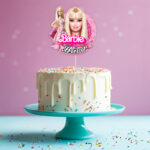 Διακοσμητικό Topper Τούρτας με όνομα - Barbie - Image 2