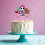 Διακοσμητικό Topper Τούρτας με όνομα - LOL Surprise - Image 2