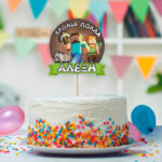 Διακοσμητικό Topper Τούρτας με όνομα - Minecraft - Image 2