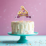 Διακοσμητικό Topper Τούρτας με όνομα - Ραπουνζέλ - Image 4