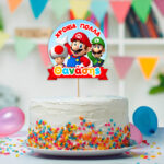 Διακοσμητικό Topper Τούρτας με όνομα - Super Mario - Image 2
