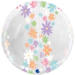 Orbz Διάφανο Μπαλόνι πολύχρωμες Μαργαρίτες - Image 2