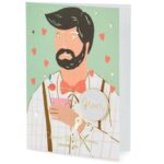 Ευχετήρια Κάρτα Groom με αποσπώμενη καρφίτσα