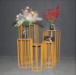 Εξάγωνη χρυσή μεταλλική Βάση δαπέδου για μπουφέ - Image 2