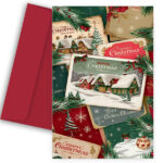 Ευχετήρια Γιορτινή Κάρτα - "Vintage Χριστουγεννιάτικα Τοπία"